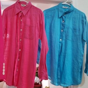 2- 100% ramie shirts